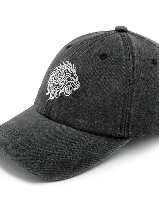 Women\'s Animal Embroidered Baseball Cap Black Gray Lightweight Casual Loin main image 6